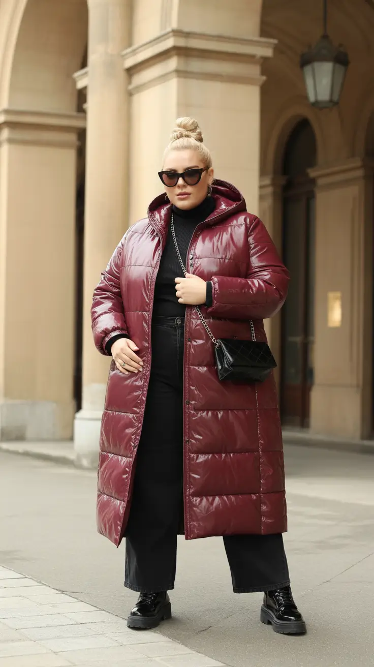 Stylish Plus Size Outfits Winter 2025-2026 Burgundy Luxe