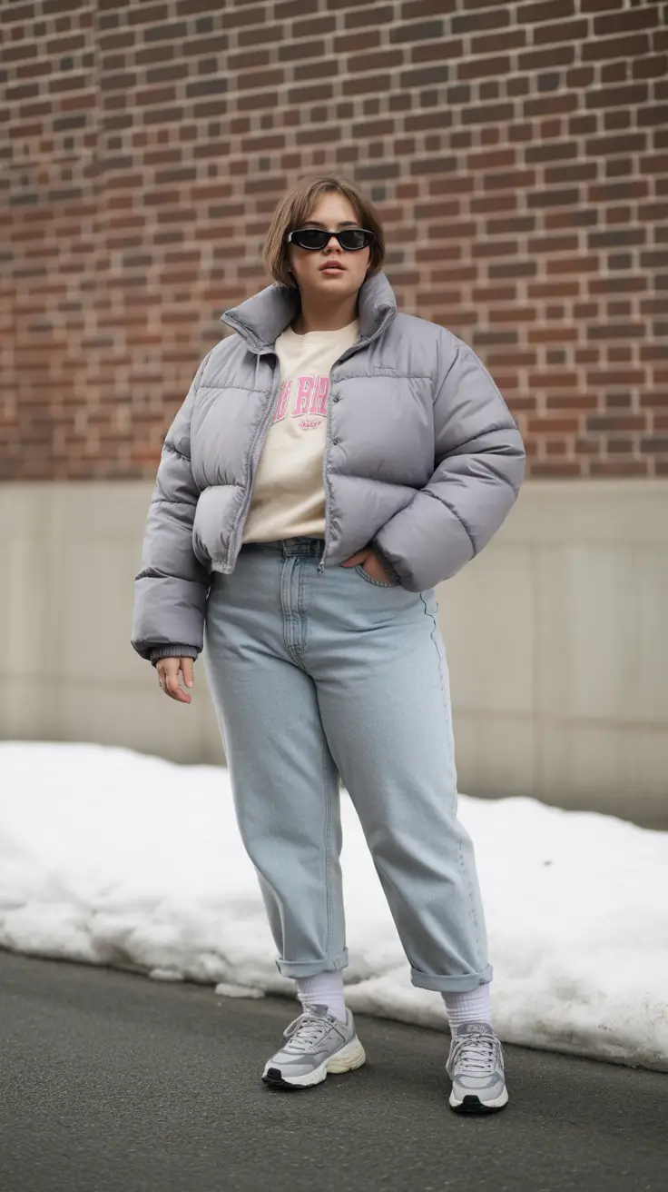 Stylish Plus Size Outfits Winter 2025-2026 Cool and Casual Street Energy