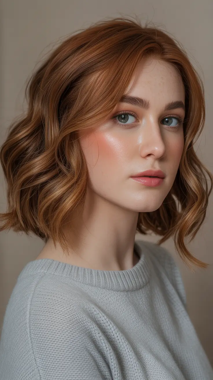 Trending Hair Colors Winter 2025-2026 Soft Caramel Bob