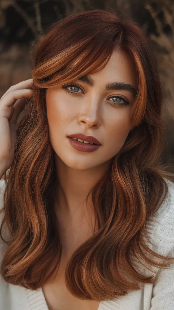 Trending Hair Colors Winter 2025-2026 Cinnamon Spice Glow
