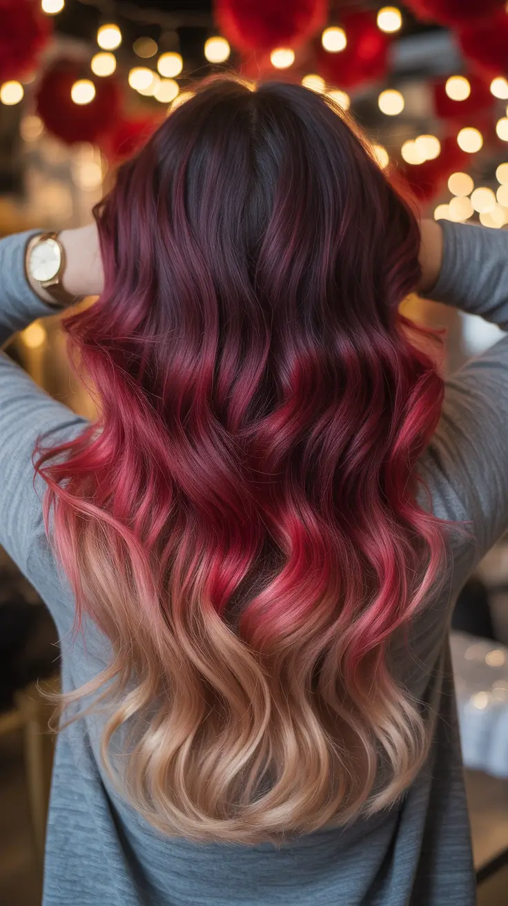 Trending Hair Colors Winter 2025-2026 Berry Melt Ombre