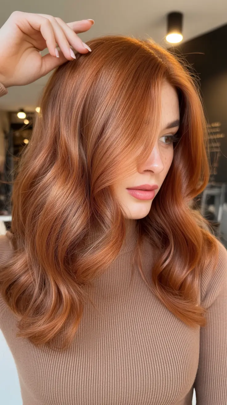 Trending Hair Colors Winter 2025-2026 Toasted Copper Luxe
