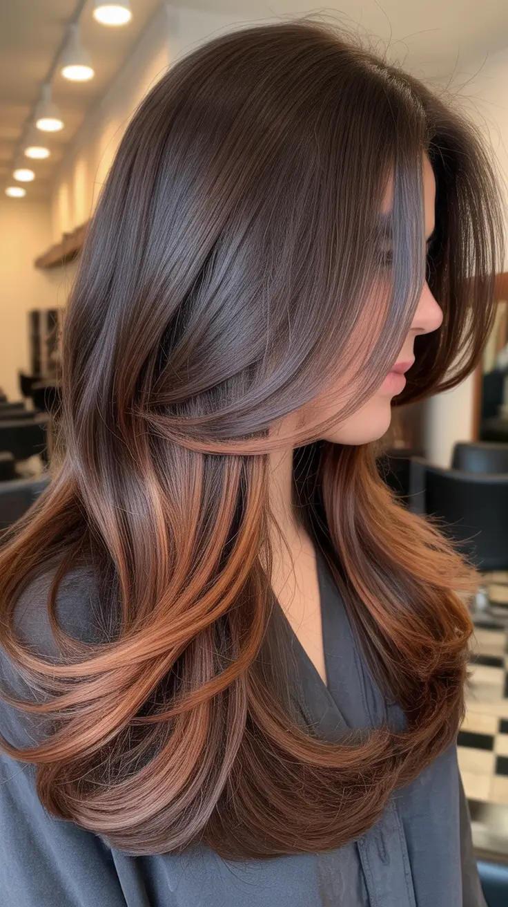 Trending Hair Colors Winter 2025-2026 Chestnut Shine Layers