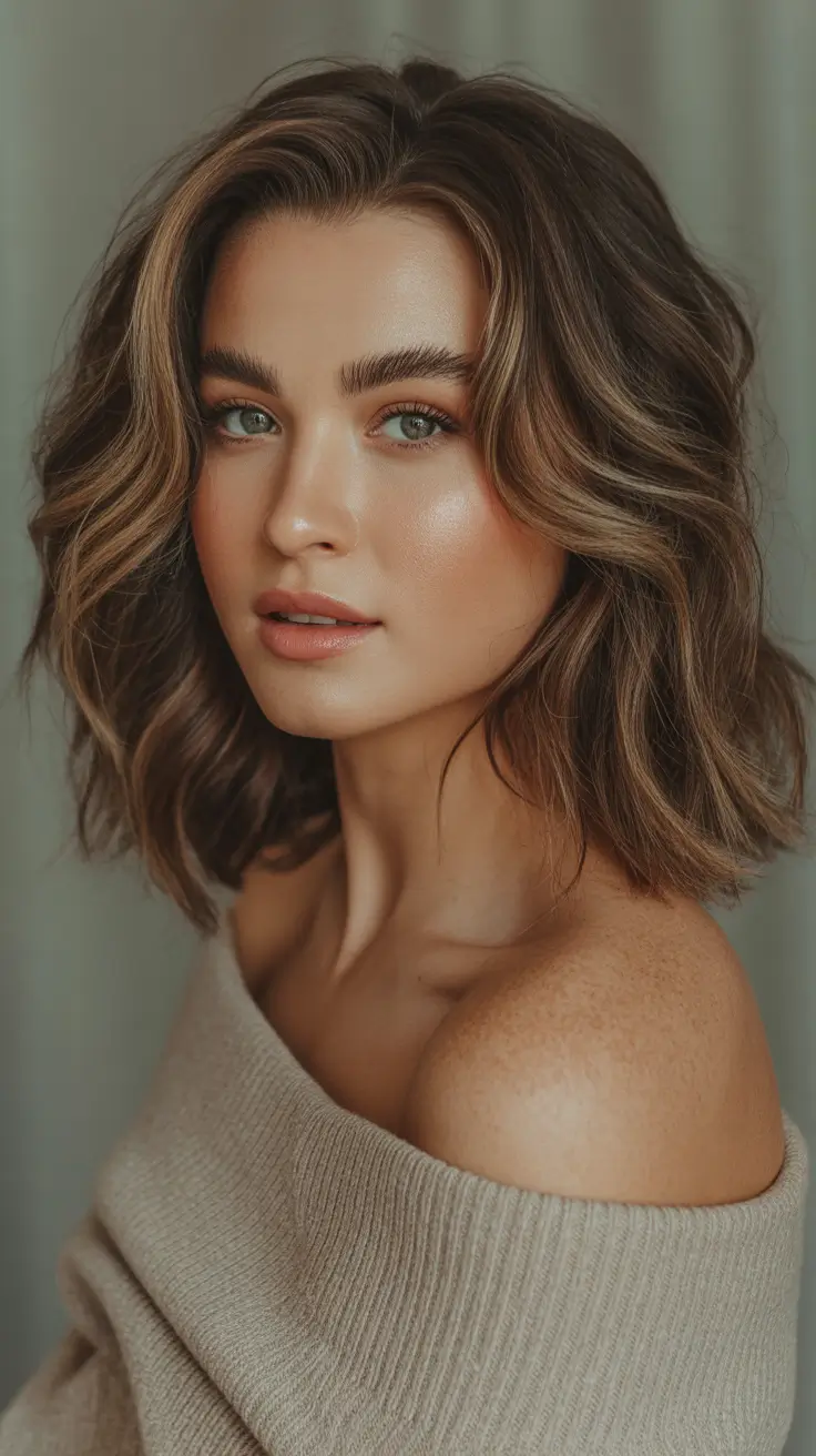 Trendy Fall & Winter Haircuts Ideas 2025–2026 Soft Textured Bob with Natural Volume