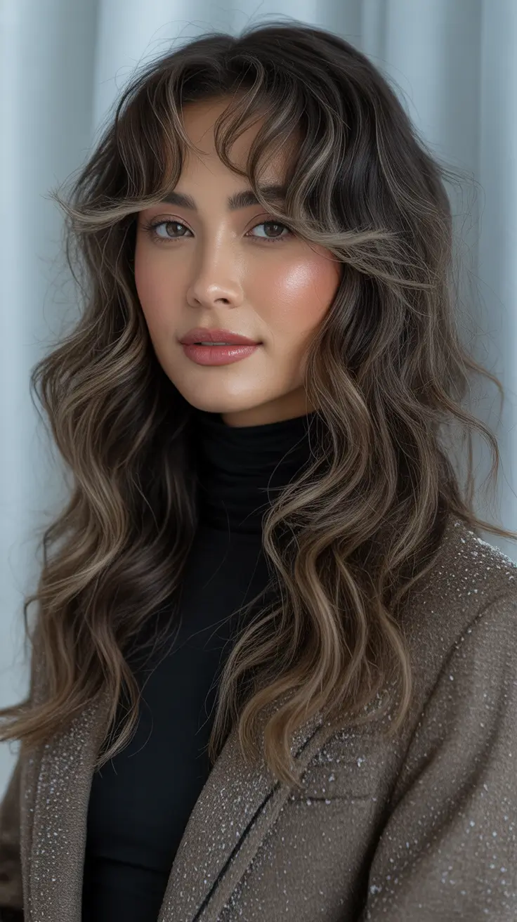 Trendy Fall & Winter Haircuts Ideas 2025–2026 Soft Butterfly Layers with Curtain Fringe