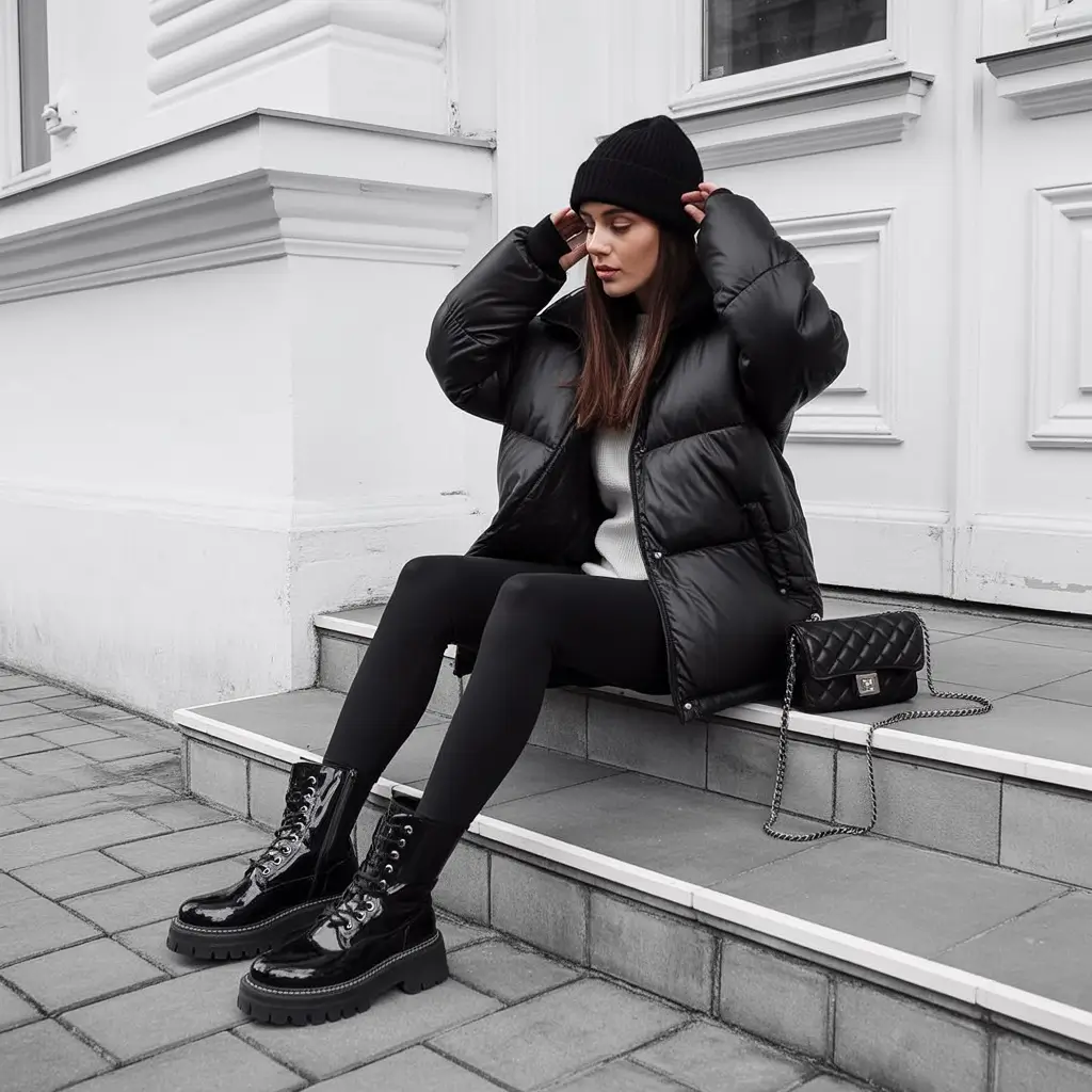 Trendy Outfit for Winter 2025 2026 Monochrome Power in Black