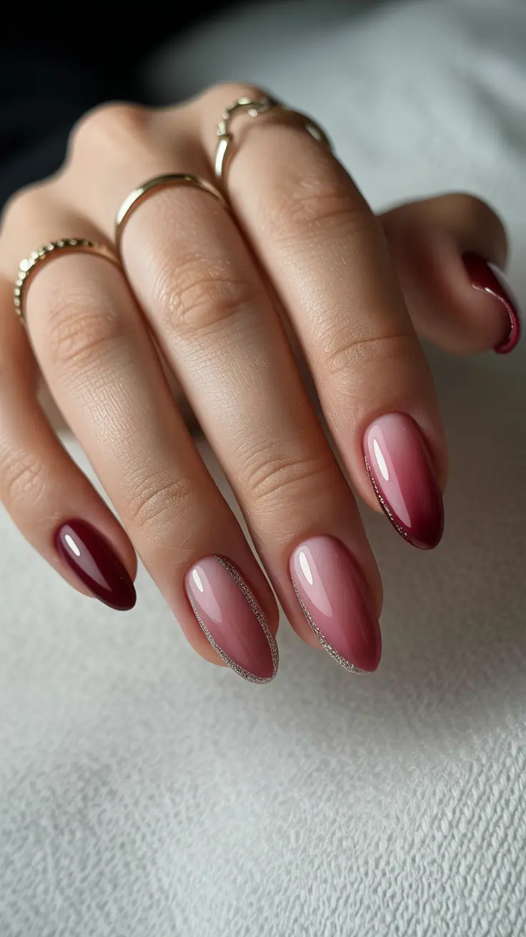 Trendy Winter Nails 2025-2026 Velvet Wine Gradient