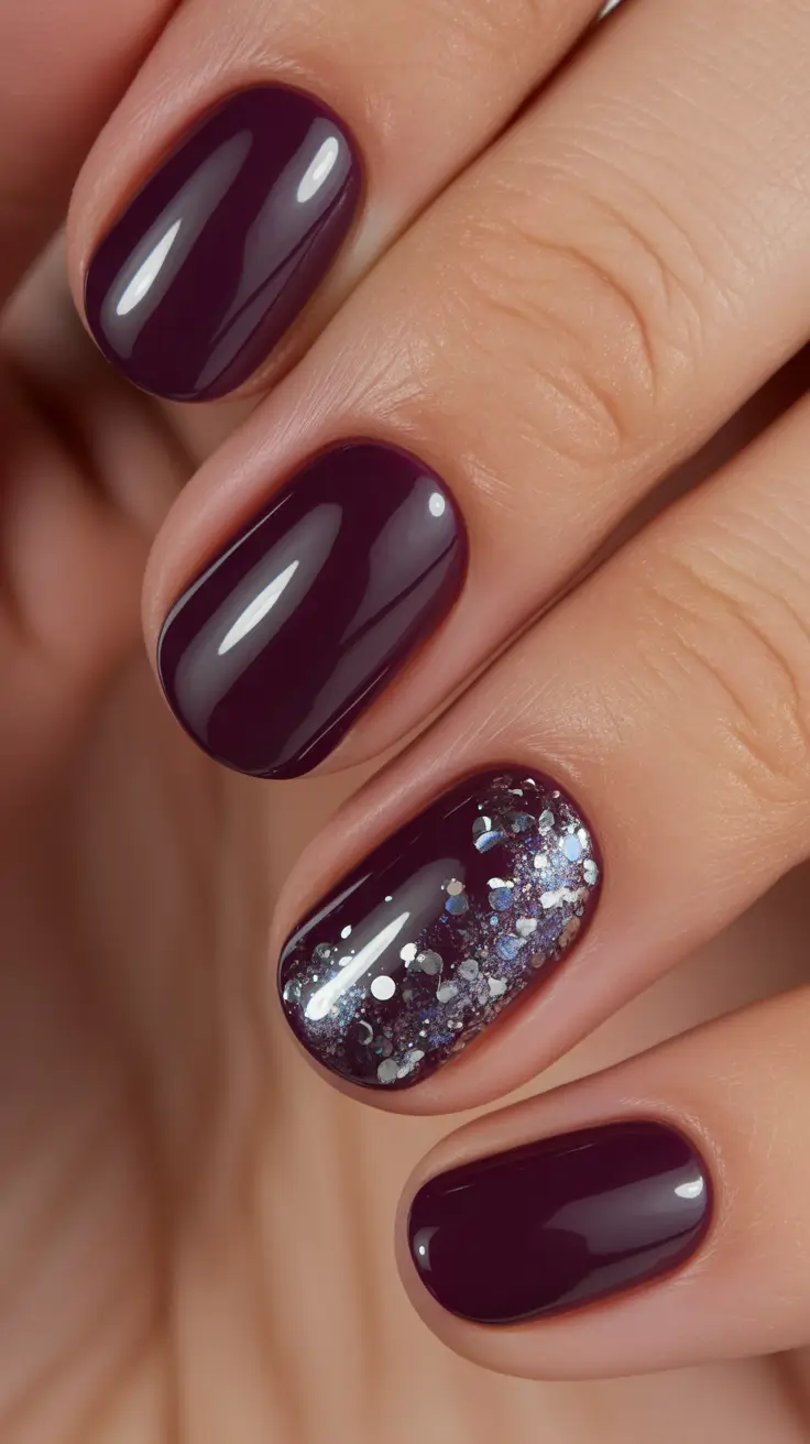 Trendy Winter Nails 2025-2026 Midnight Spark