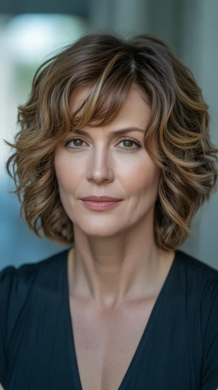 Winter 2025 2026 haircut Soft Curly Bob with Natural Bounce