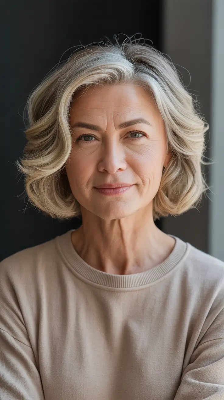 Winter 2025 2026 Haircuts for 50+ Women Silver Elegance with Subtle Lift