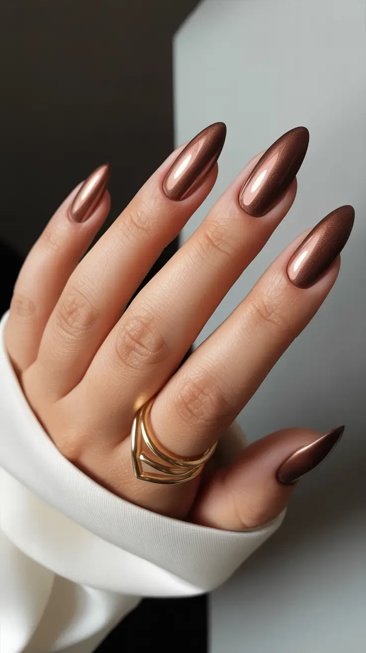 Winter Color Nails 2025-2026 Molten Bronze Magic