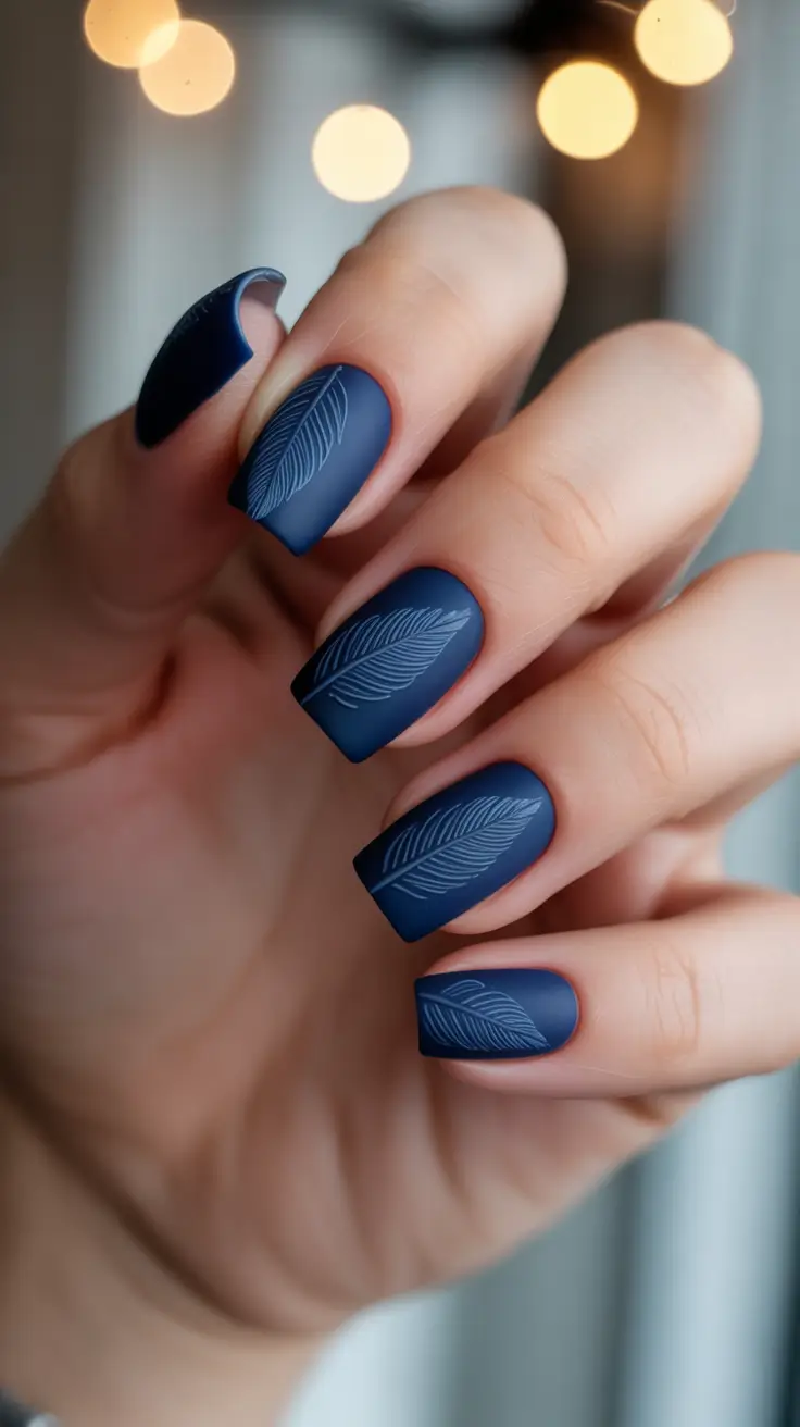 Winter Color Nails 2025-2026 Blue Velvet Serenity