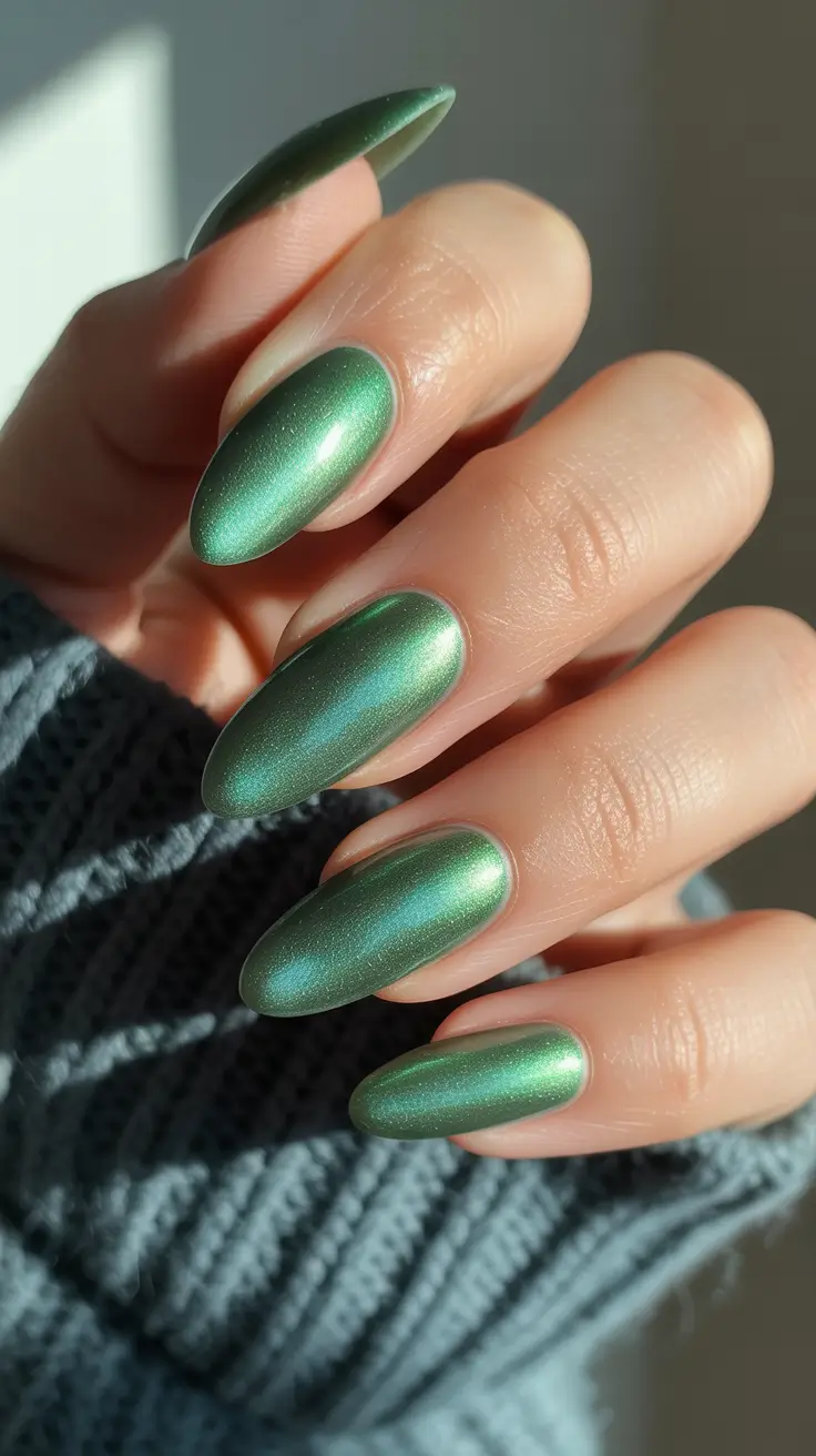 Winter Color Nails 2025-2026 Misty Meadow Metallic