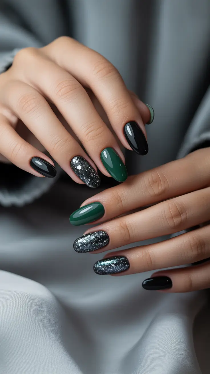 Winter Color Nails 2025-2026 Enchanted Night Mix