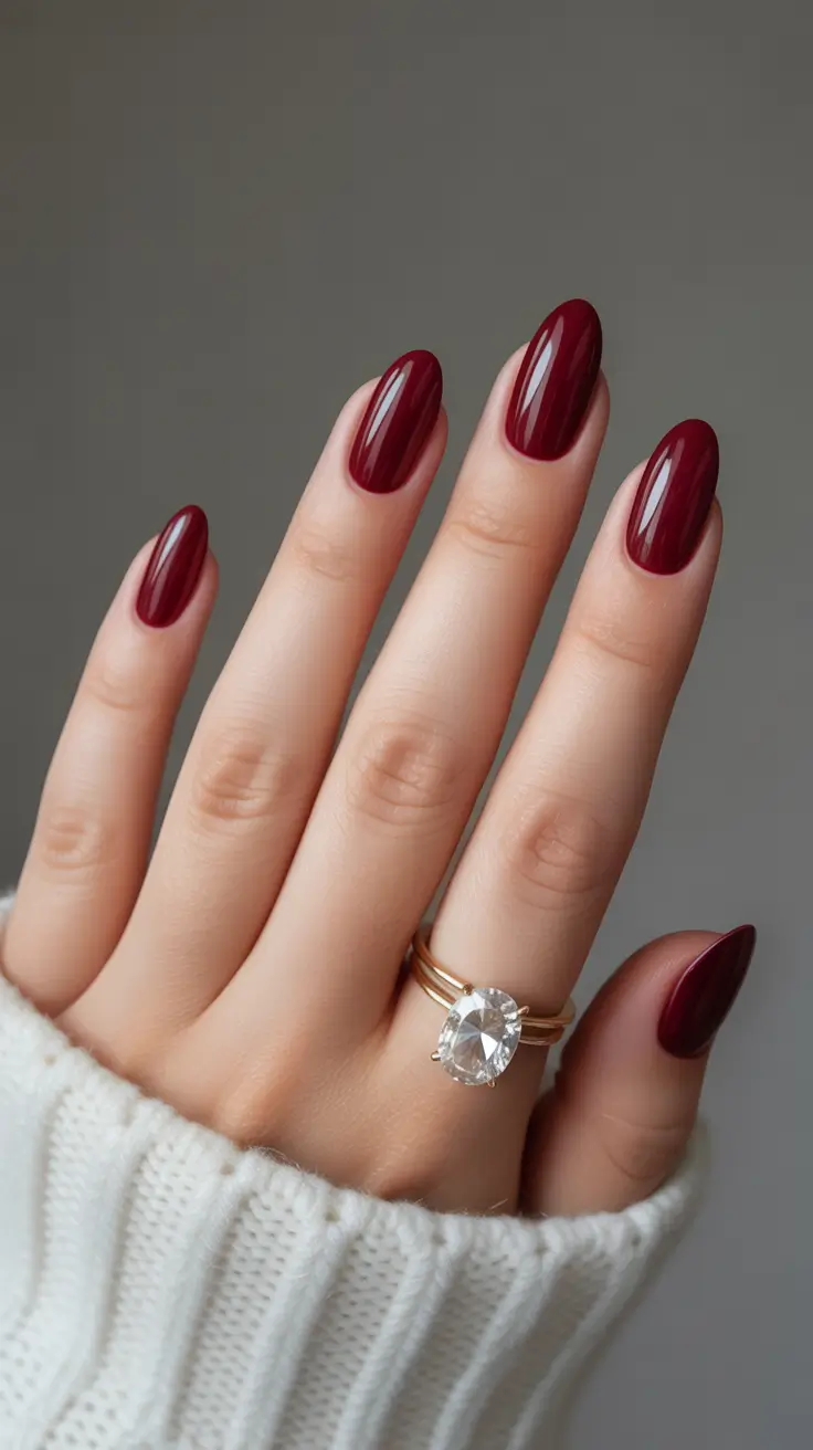 Winter Color Nails 2025-2026 Garnet Velvet Glam