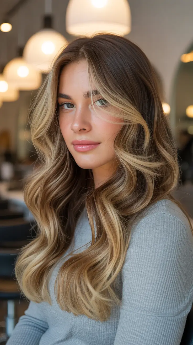 Winter Haircuts and Colors 2025–2026 Trends Golden Brunette Balayage