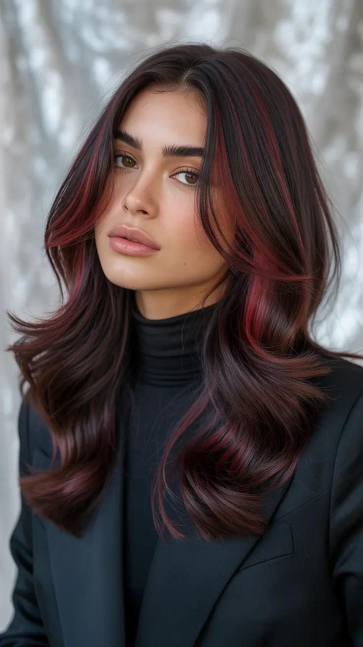 Winter Haircuts and Colors 2025–2026 Trends Chocolate Cherry Blend