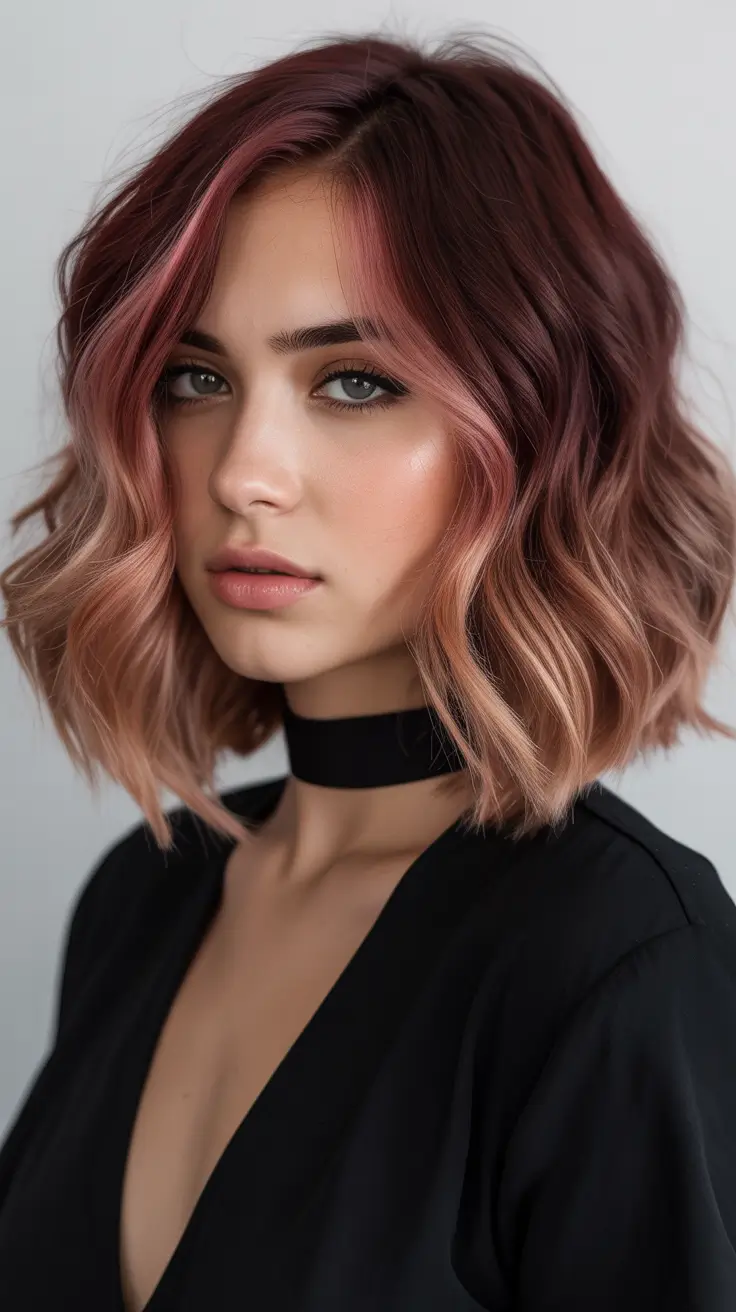 Winter Haircuts and Colors 2025–2026 Trends Rosewood Ombre Bob