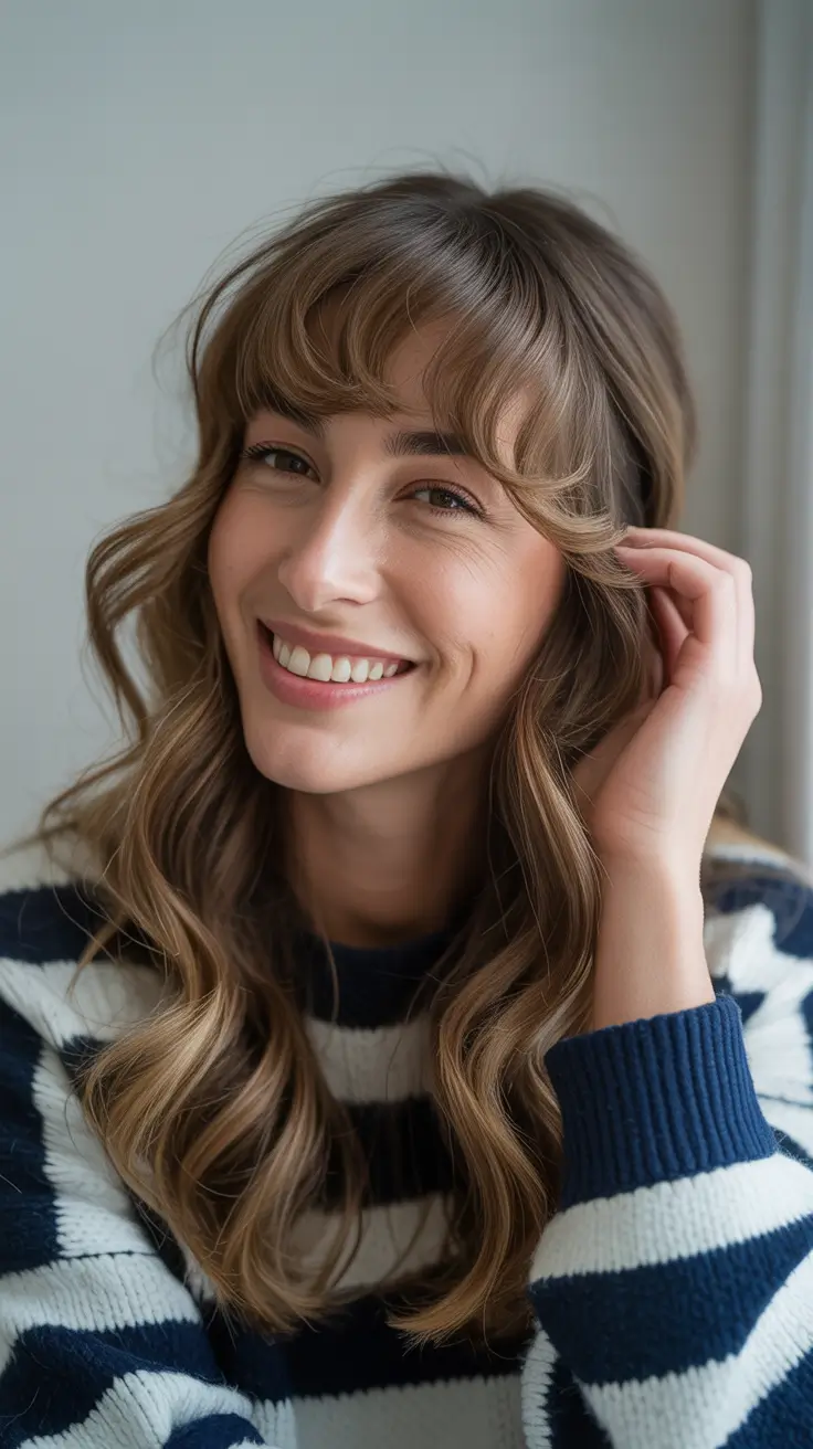 Winter Haircuts and Colors 2025–2026 Trends Wispy Bangs and Playful Layers