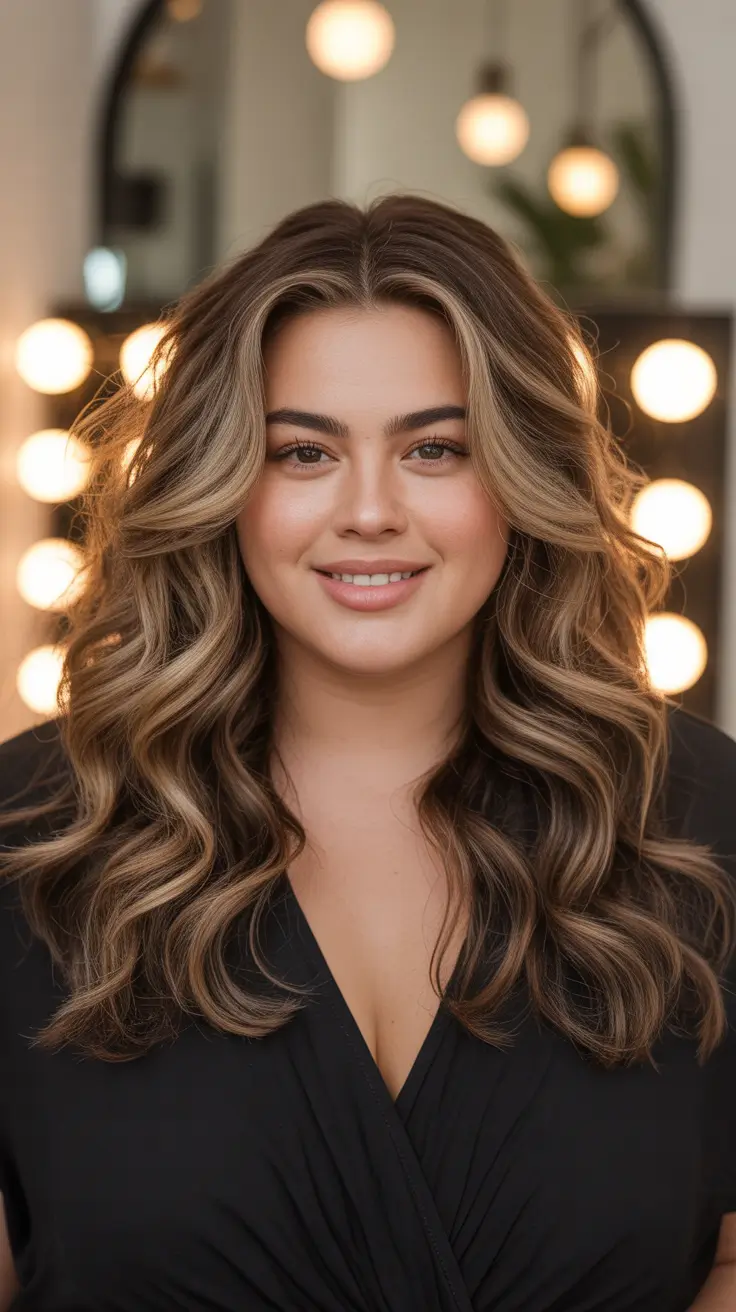 Winter Hairstyles 2025–2026 for Plus Size Women Soft Volume Layers