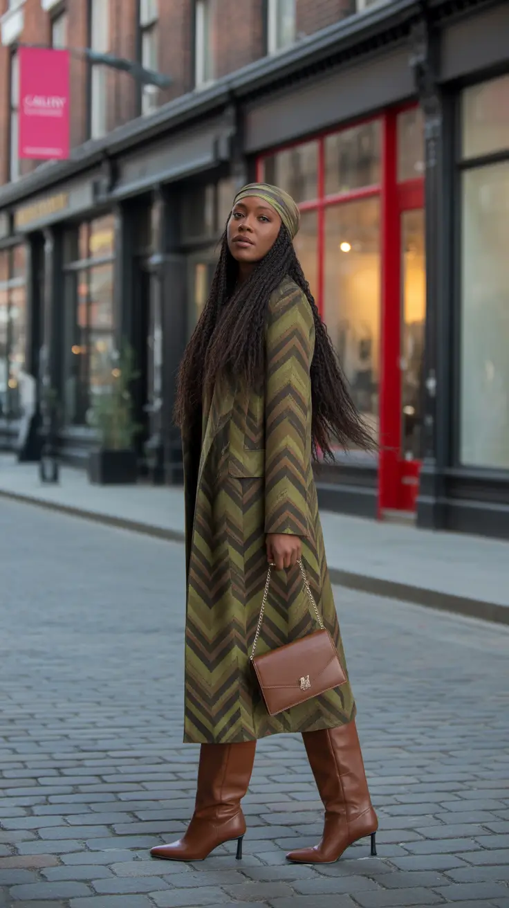 Winter Outfits for Black Girl ideas 2025 2026 Retro Olive Glamour