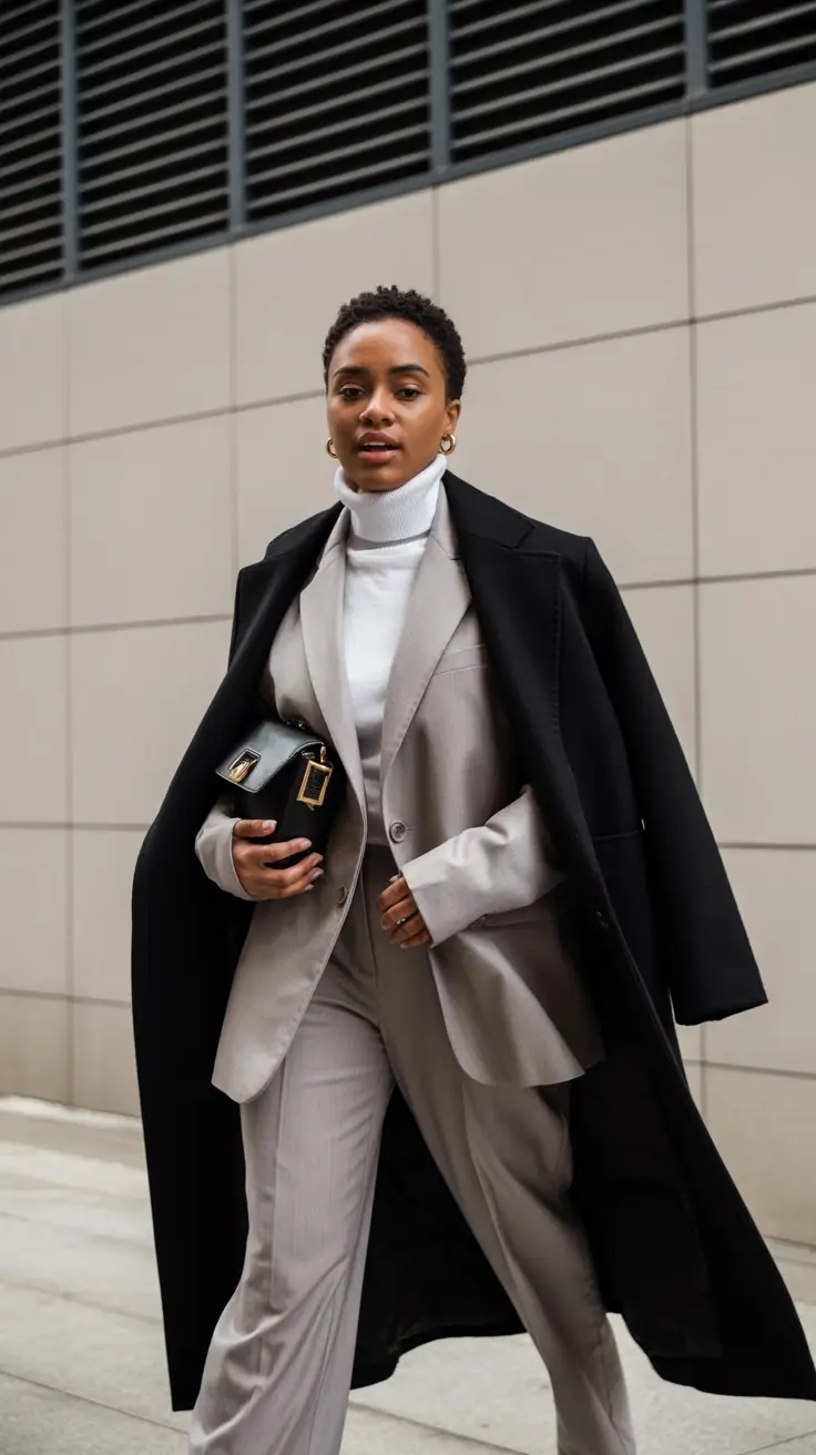 Winter Outfits for Black Girl ideas 2025 2026 Boss Energy in Neutrals