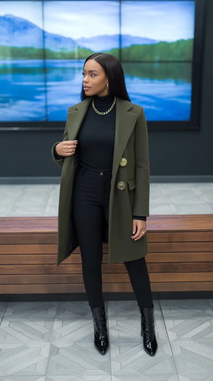 Winter Outfits for Black Girl ideas 2025 2026 Olive Sophistication
