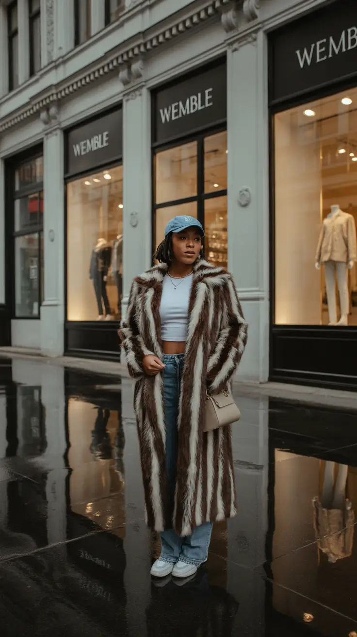 Winter Outfits for Black Girl ideas 2025 2026 Retro Cool with Faux Fur