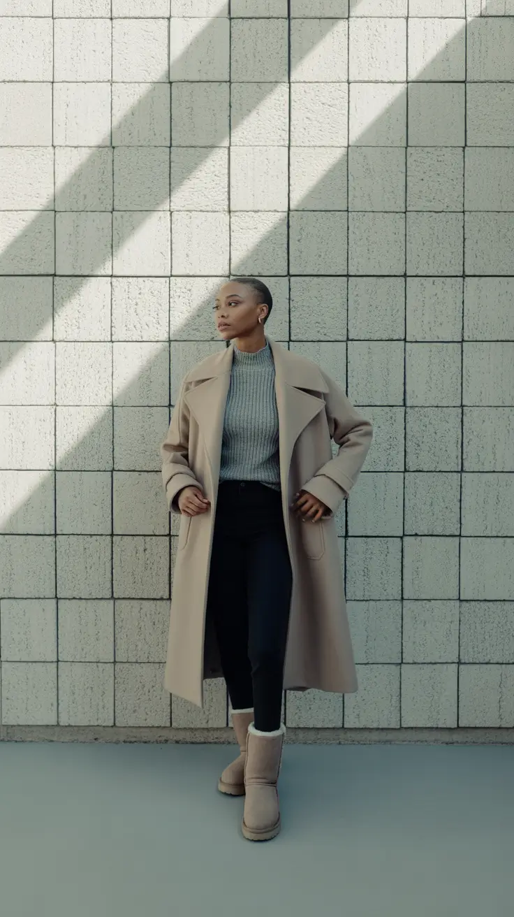 Winter Outfits for Black Girl ideas 2025 2026 Effortless Minimalism in Beige