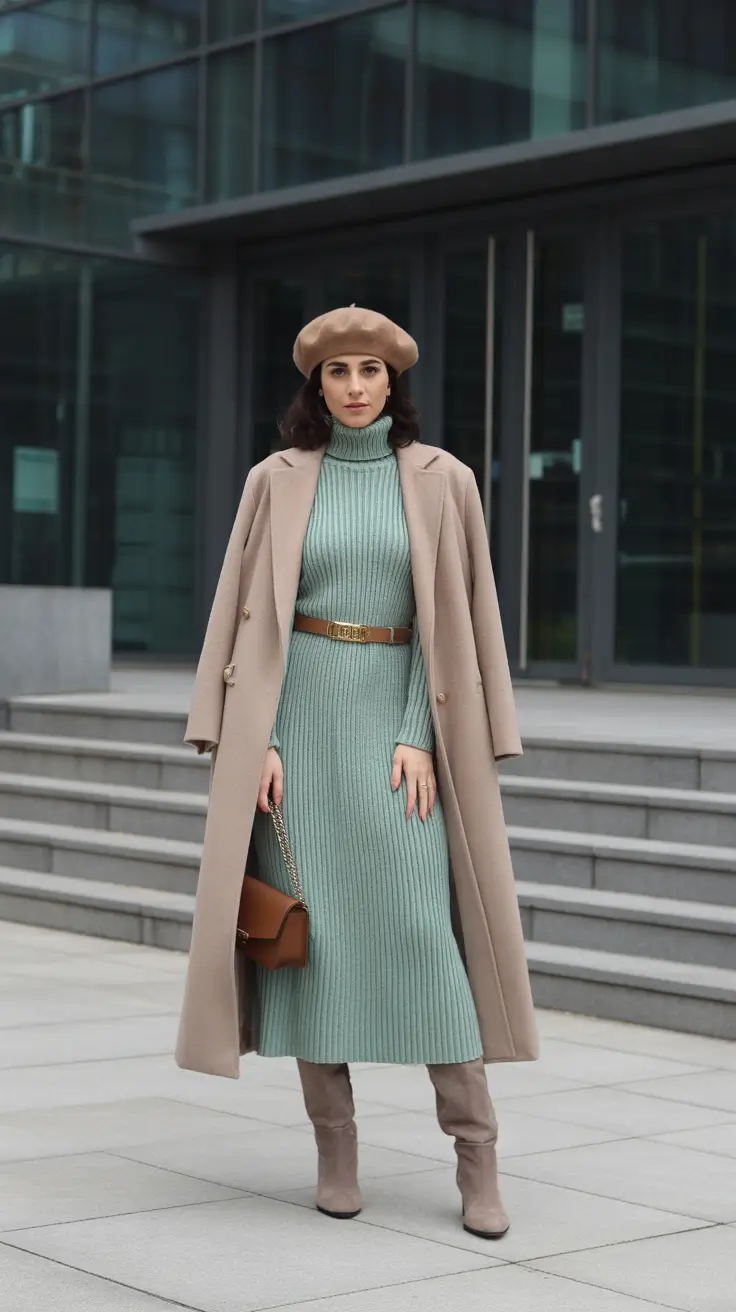 Winter Work Outfits 2025-2026 Muted Mint Modernity