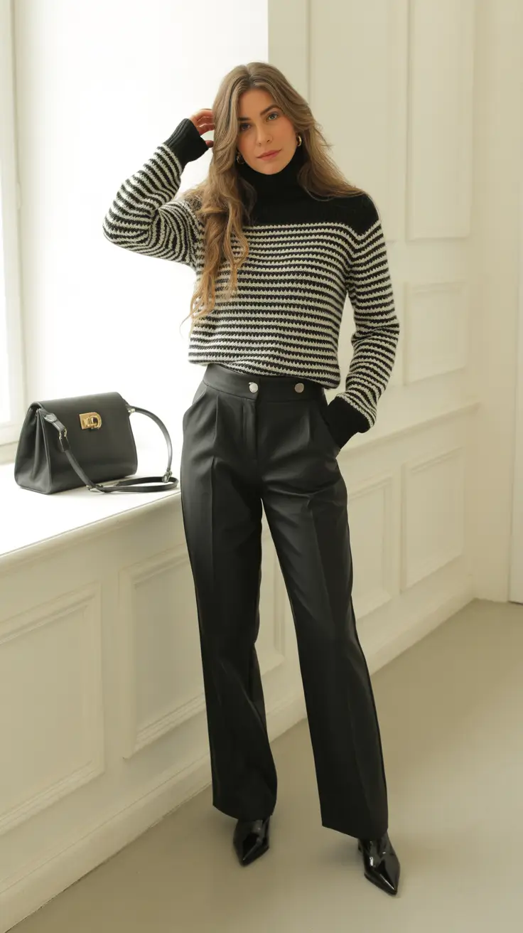 Winter Work Outfits 2025-2026 Monochrome Parisian Edge