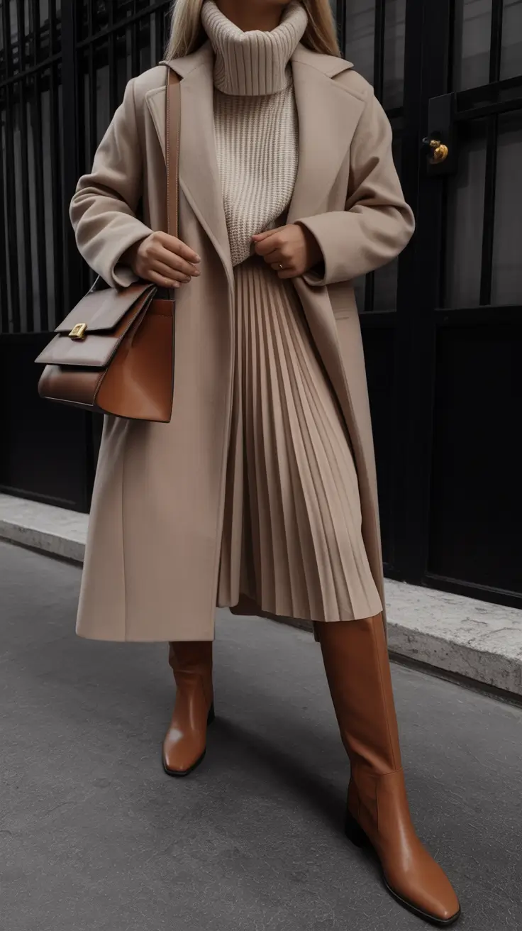 Winter Work Outfits 2025-2026 Elegant Neutral Layers