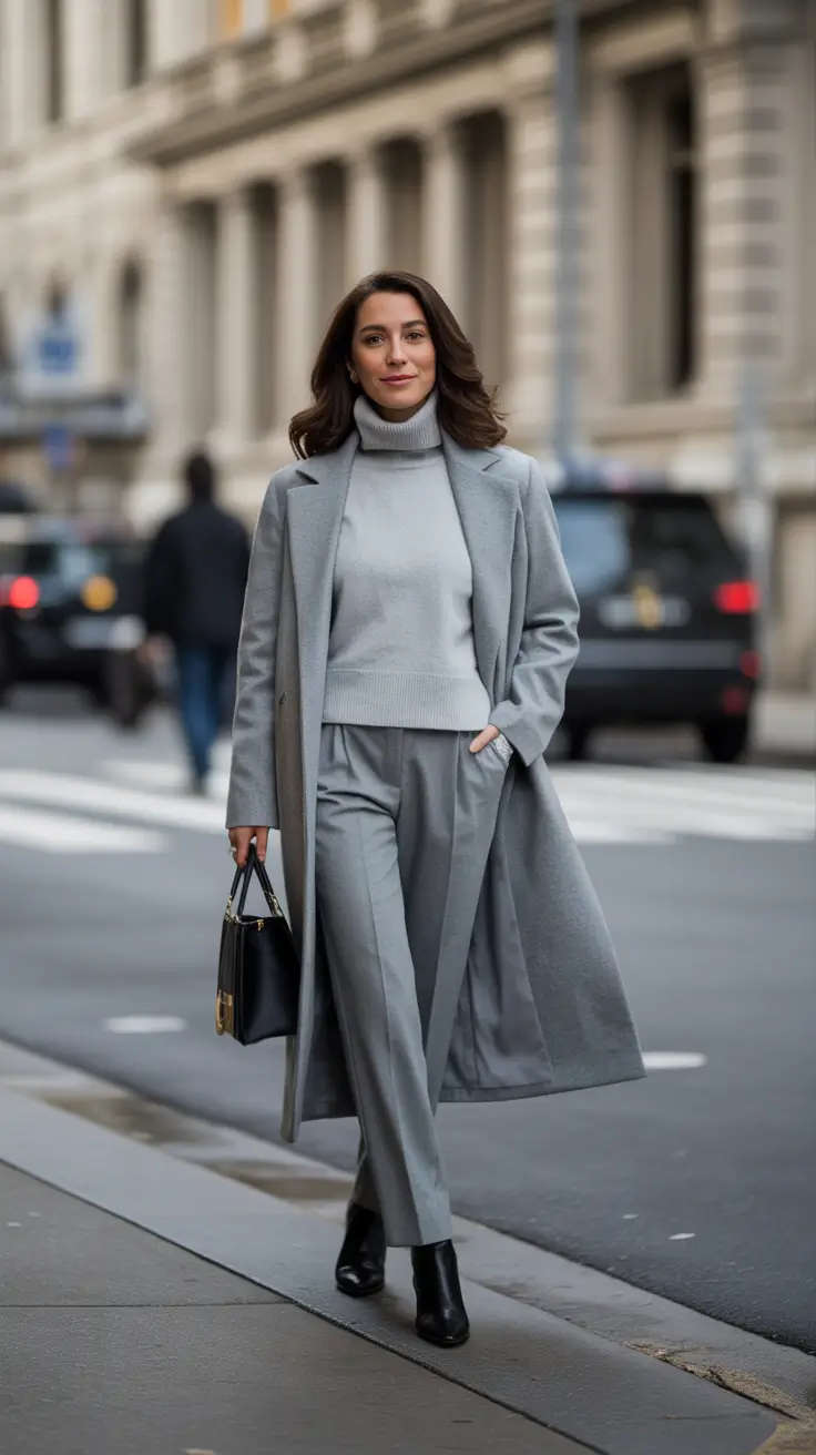 Winter Work Outfits 2025-2026 Steel Gray Confidence