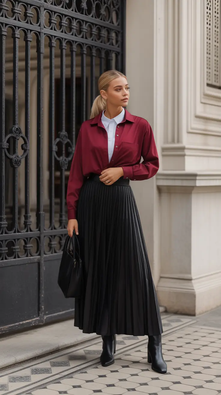 Winter Work Outfits 2025-2026 Modern Office Romance