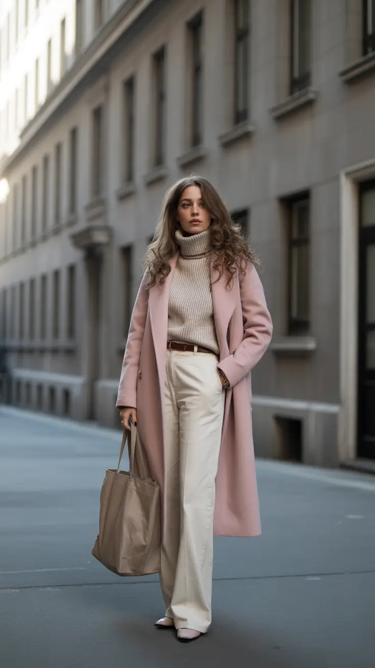 Winter Work Outfits 2025-2026 Soft Blush Sophistication