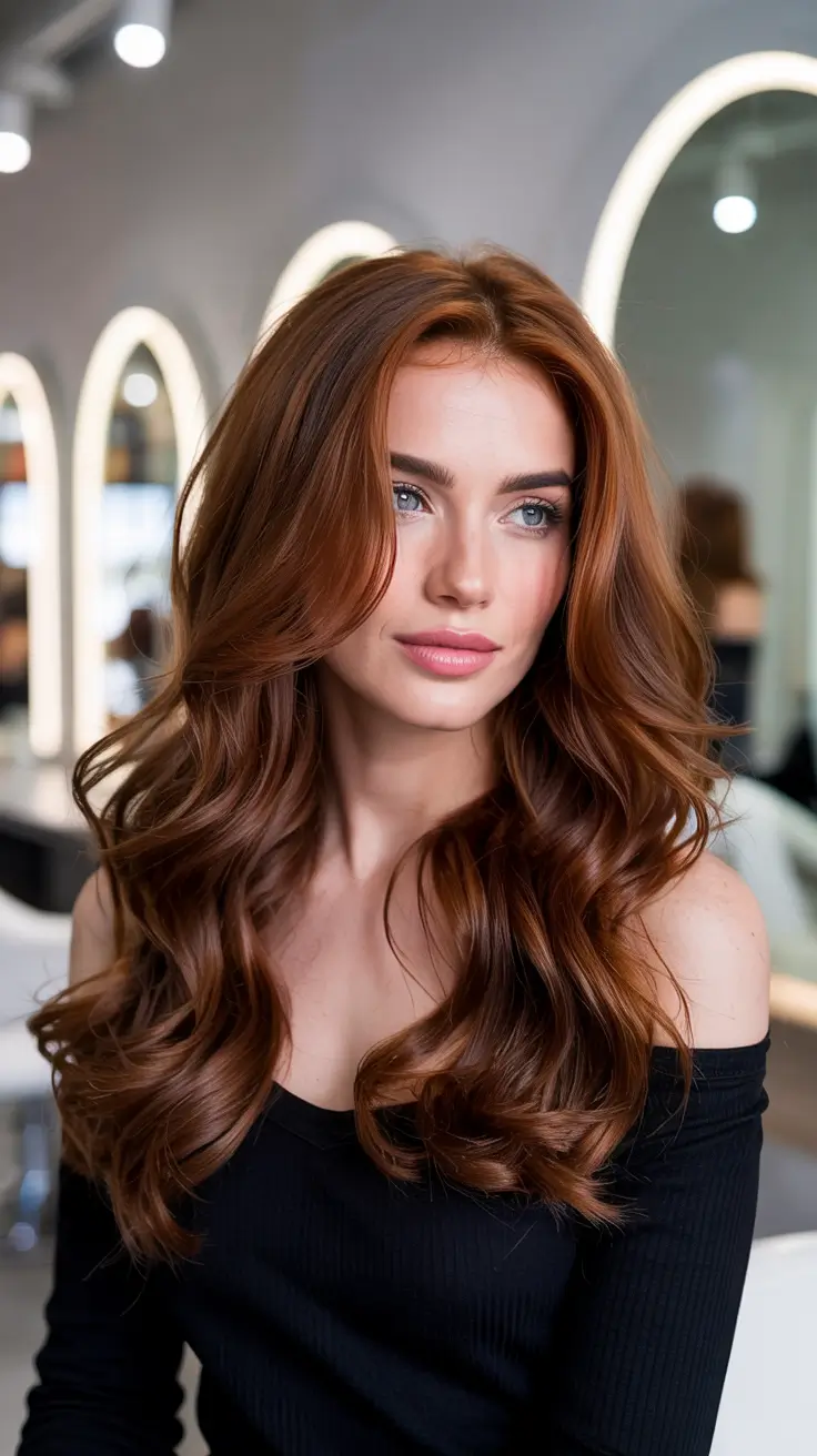 auburn hair colors 2026 Classic Auburn Bombshell