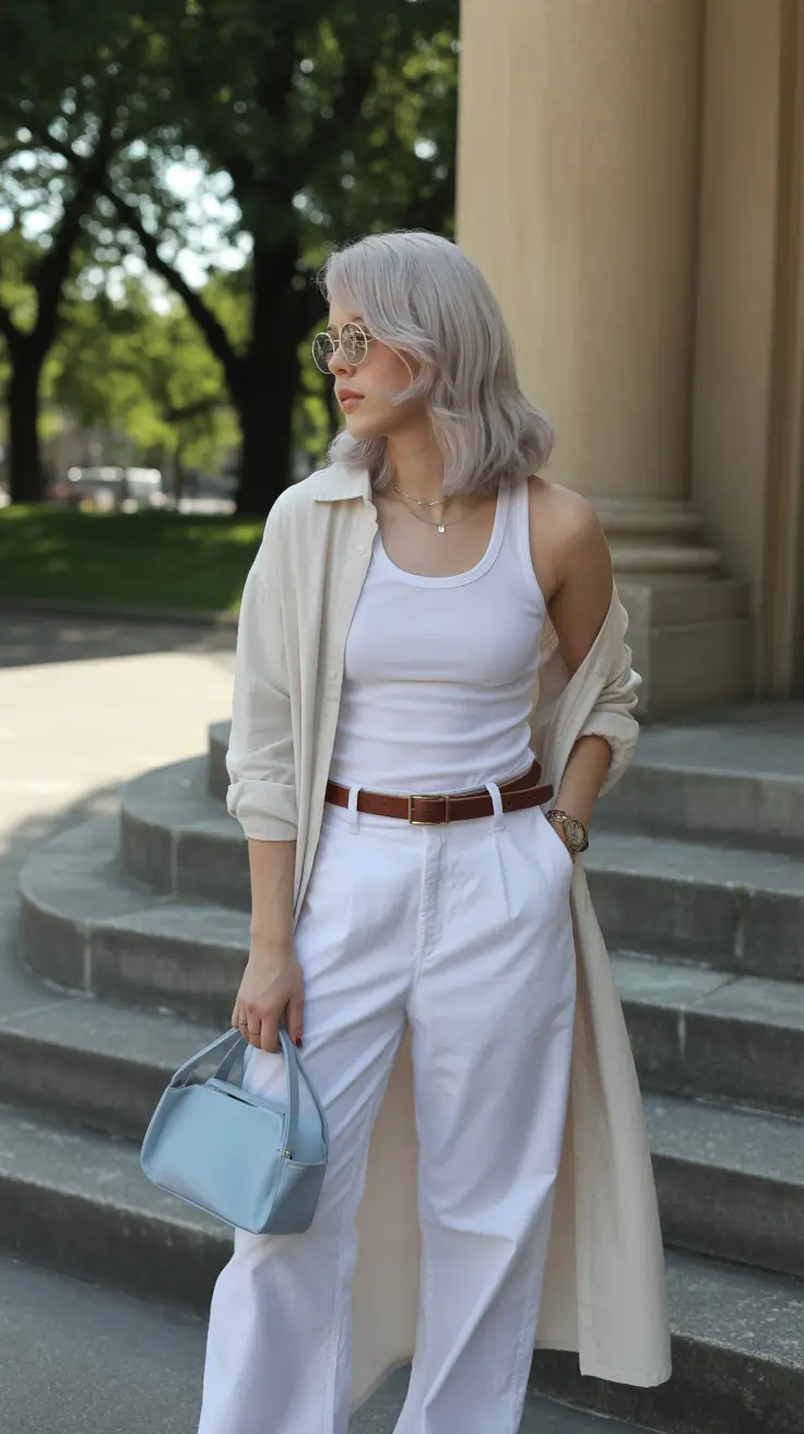 Best brunch outfits 2026 Minimalist Freshness in White