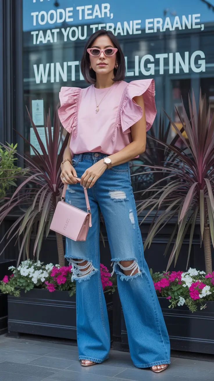 Best brunch outfits 2026 Playful Denim Revival