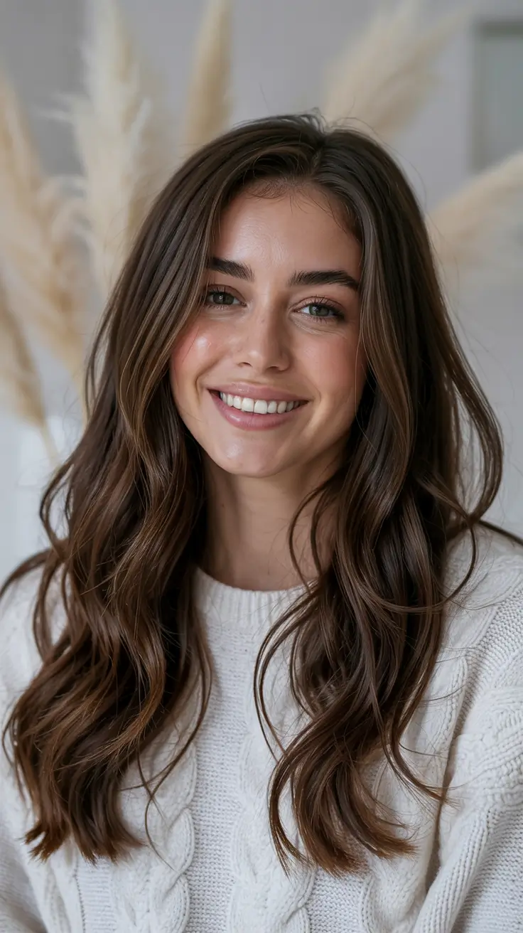 brown hair colors 2026 Milk Chocolate Layers with Soft Shine