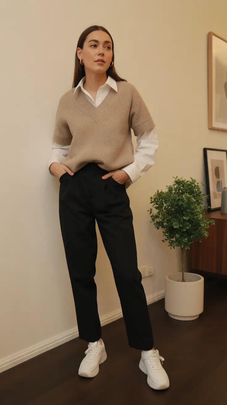 Casual office outfits for work 2026 Smart Layers