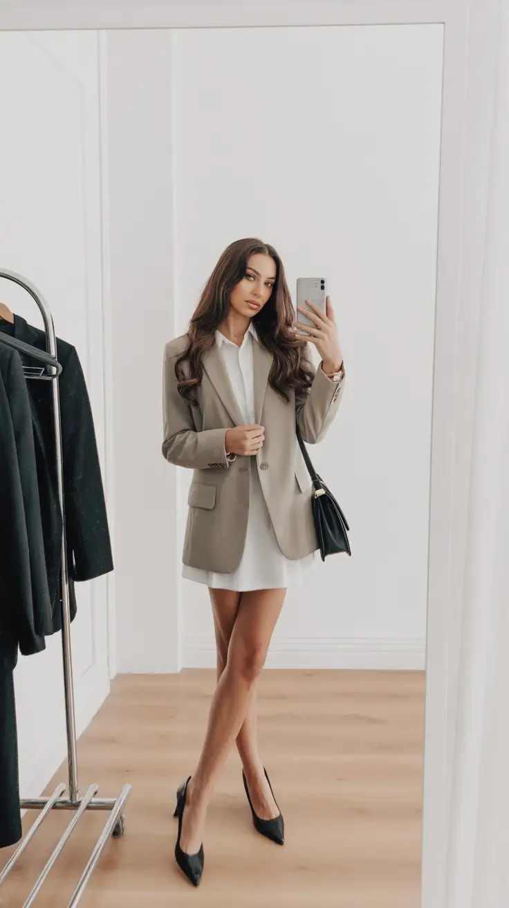 Casual office outfits for work 2026 Short and Structured