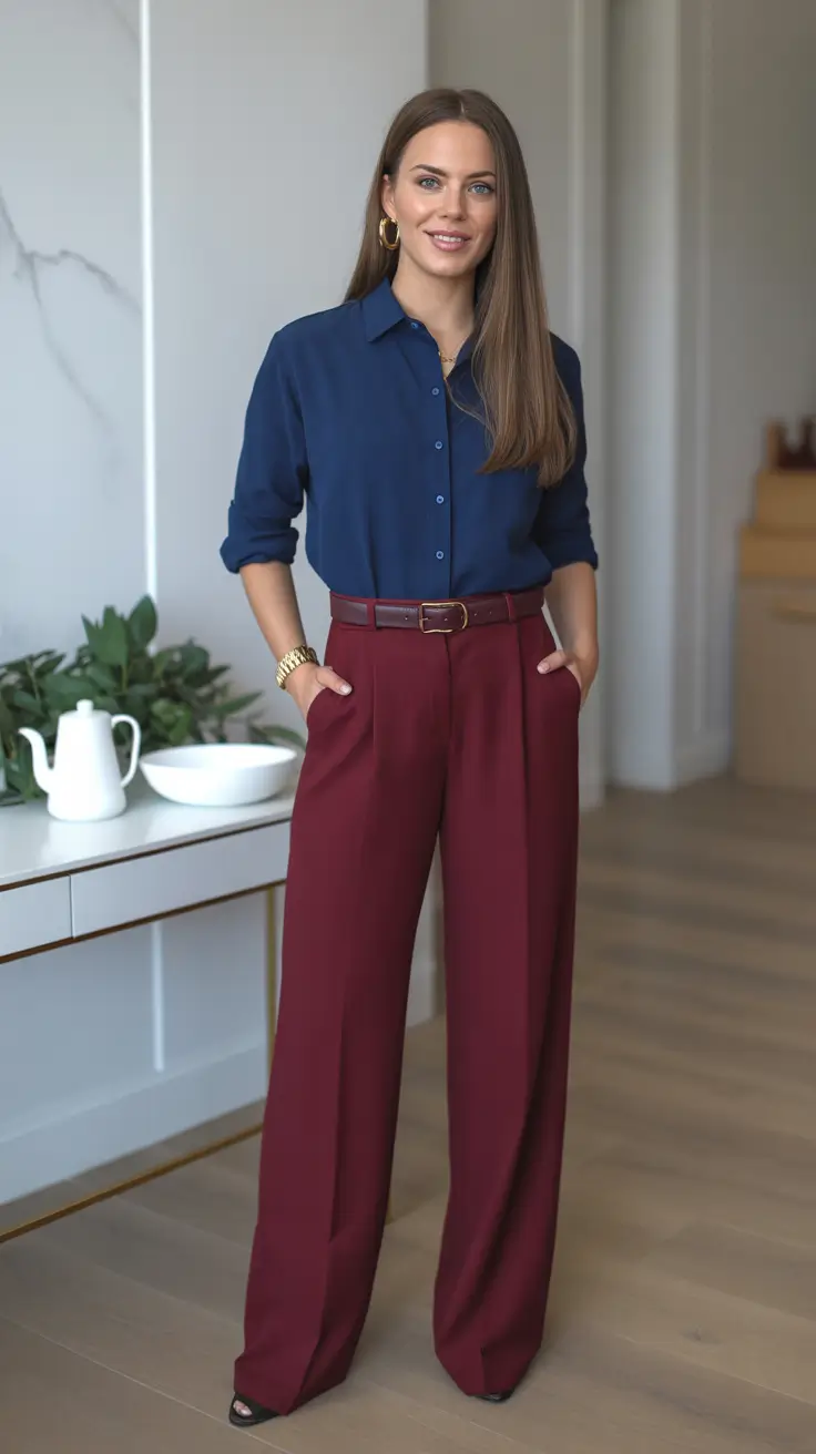 casual-outfits-for-women-2026-Elegant-Contrast