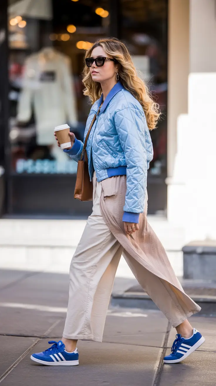 Casual outfits with sneakers 2026 Powder-Blues-and-Flowing-Neutrals