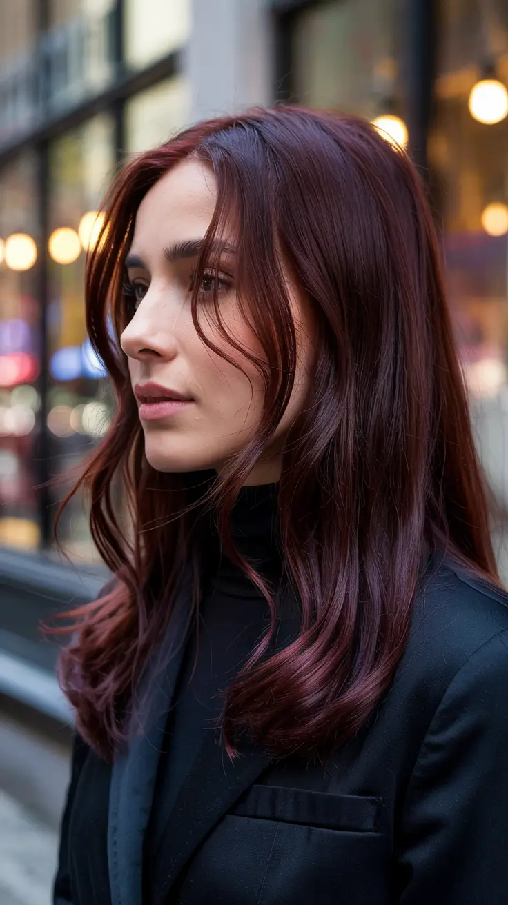 cherry red hair colors 2026 Soft Mulled Cherry Layers for Everyday Elegance