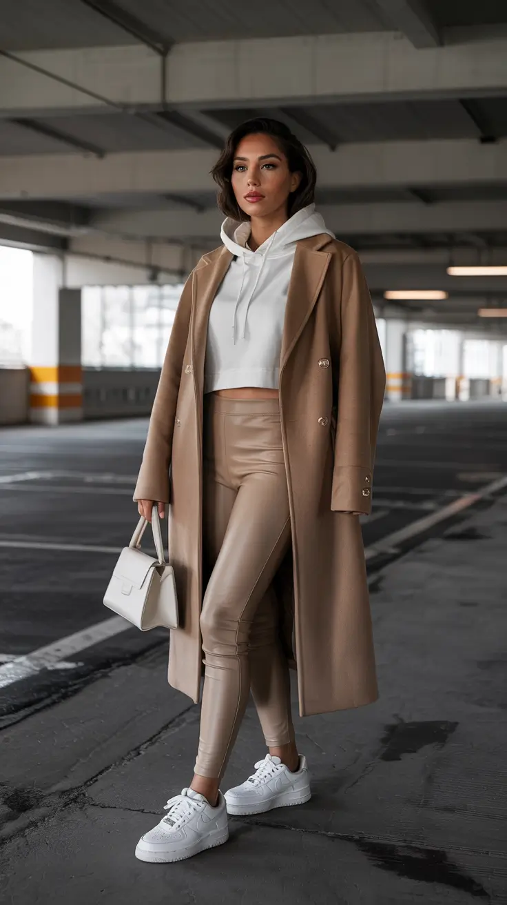 chic legging outfits 2026 Modern Camel Power