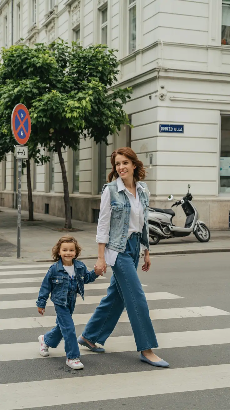 Chic Mom Outfits 2026 Matching Moments in Denim