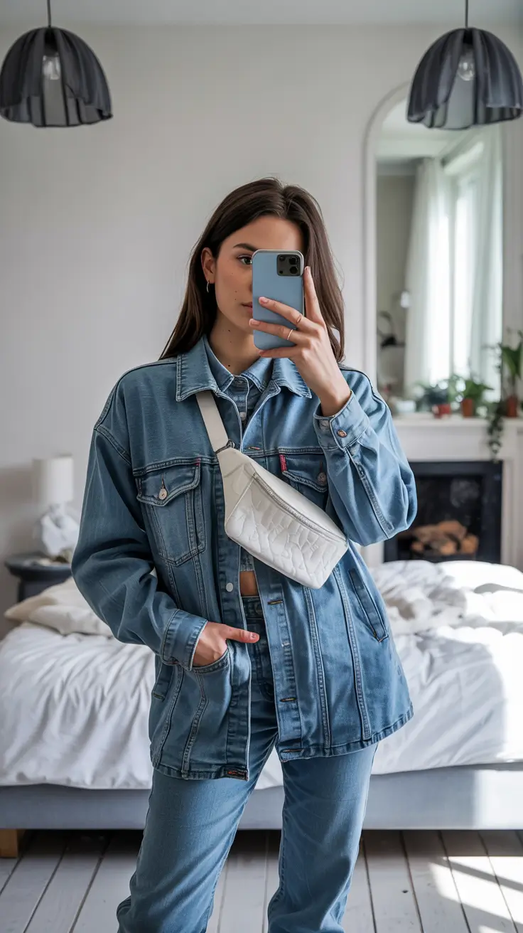 Chic Mom Outfits 2026 Denim Revival with Edge