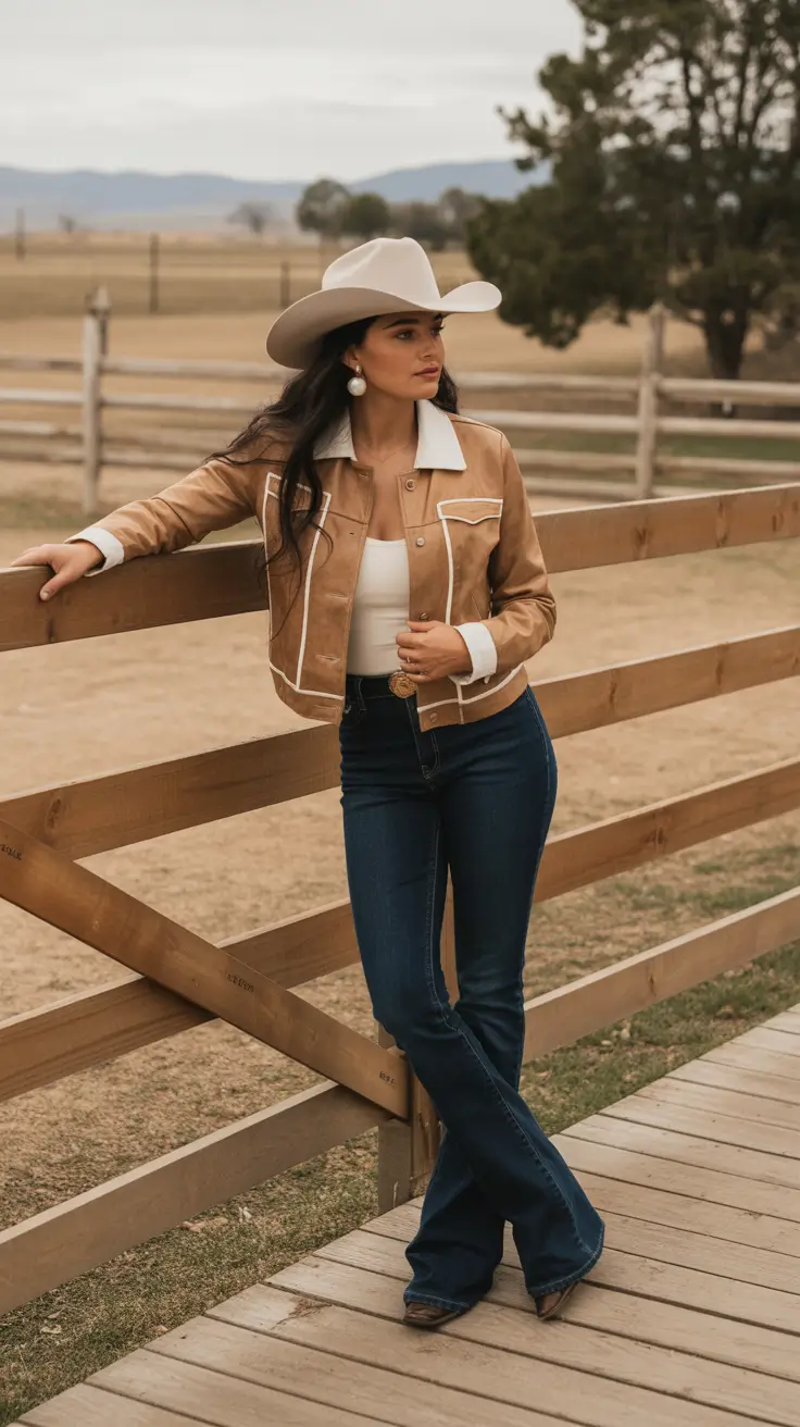 Chic rodeo outfits 2026 Camel Western Elegance