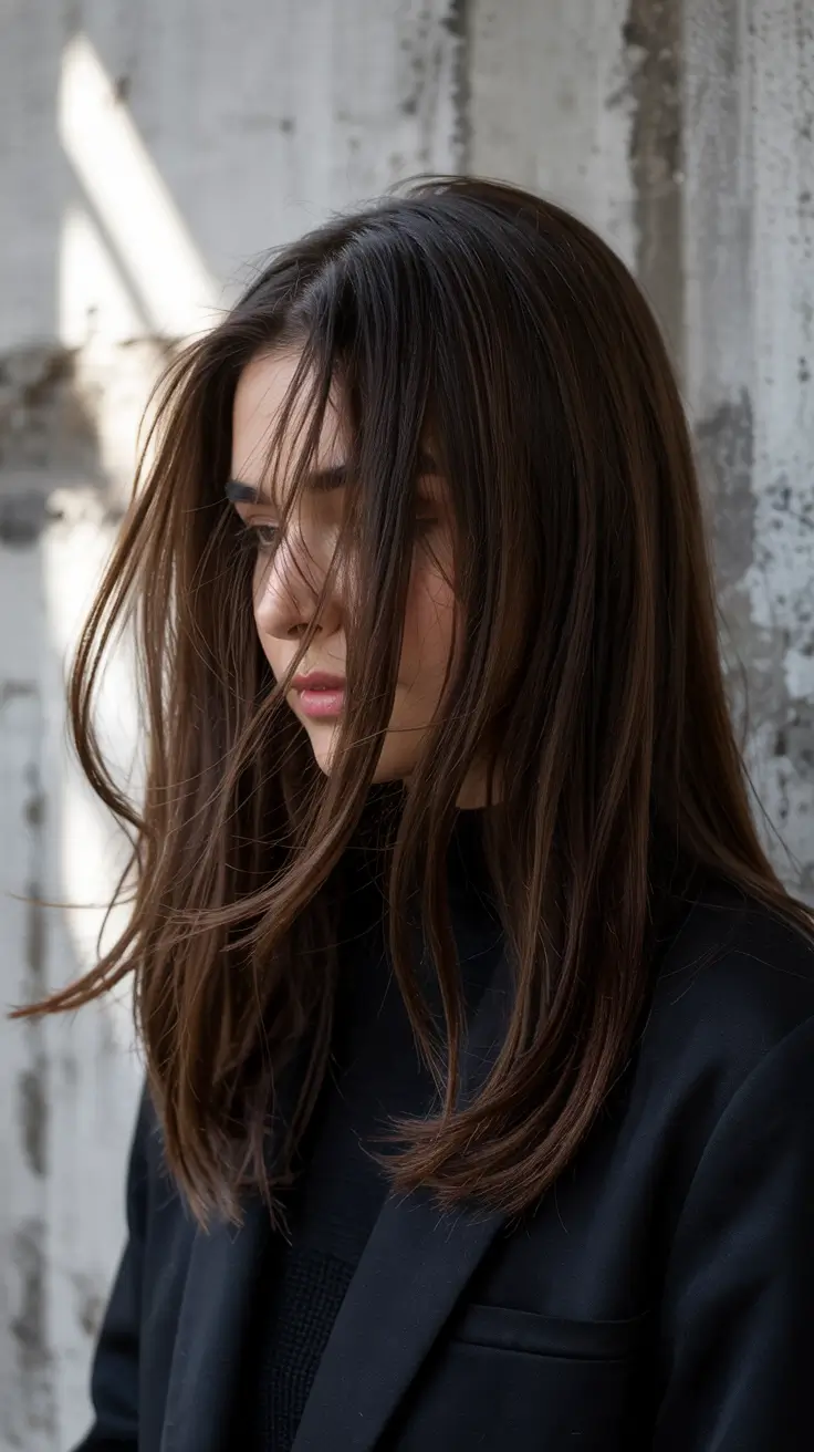 chocolate brown hair colors 2026 Minimalist Dark Cocoa Layers