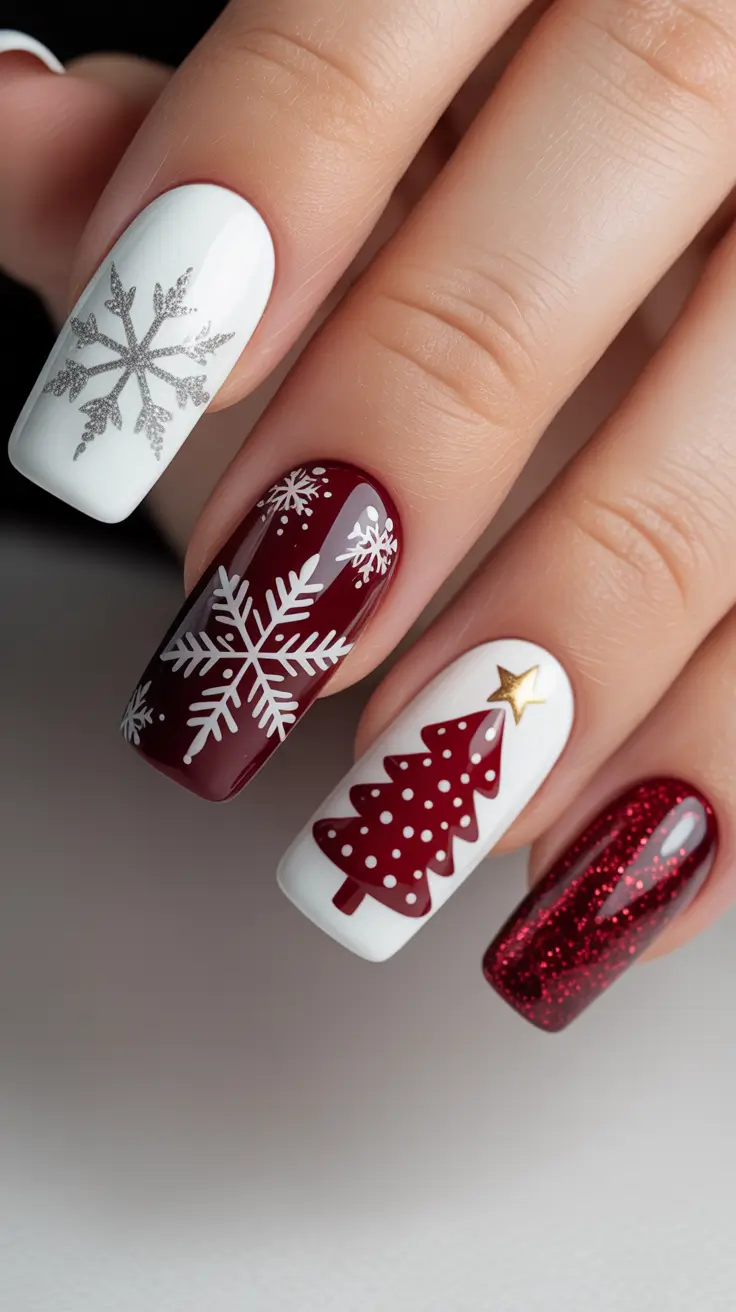 Christmas Nail Art 2025 Nordic Noel Magic